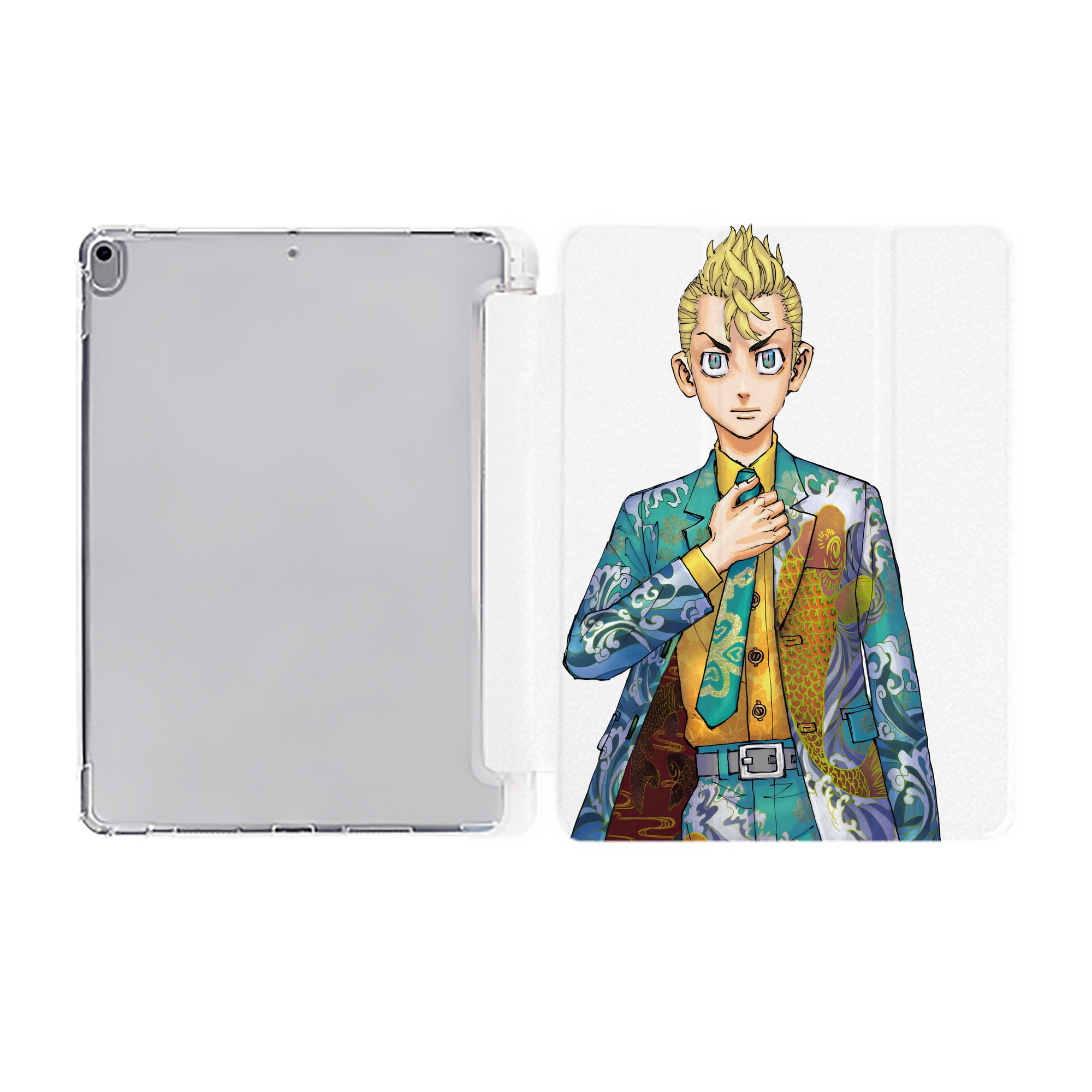 （画像用） 東京リベンジャーズ Tokyo Revengers IPad ケース ペン収納付き 三つ折りスタンド PUレザー×シリコン 対応機種9.5/10.5/10.9インチ
